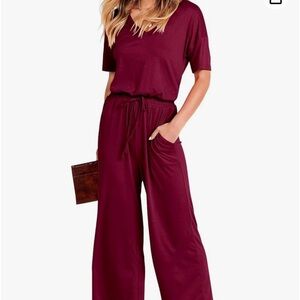 NWOT wine colored romper jumpsuit, size medium.